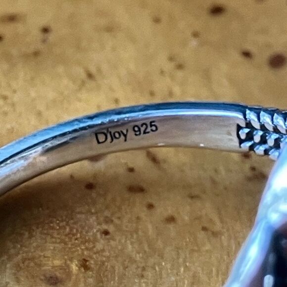 Natural Blue Moon Turquoise Sterling Silver Ring Size 10 - Picture 6 of 9